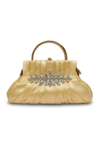 Jessica Timeless Classic - Pochette satinée avec strass - Dorée