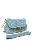 MaxFly - Sac à main imprimé - Bleu clair