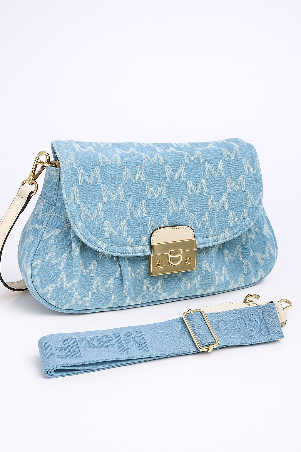 MaxFly - Sac à main imprimé - Bleu clair