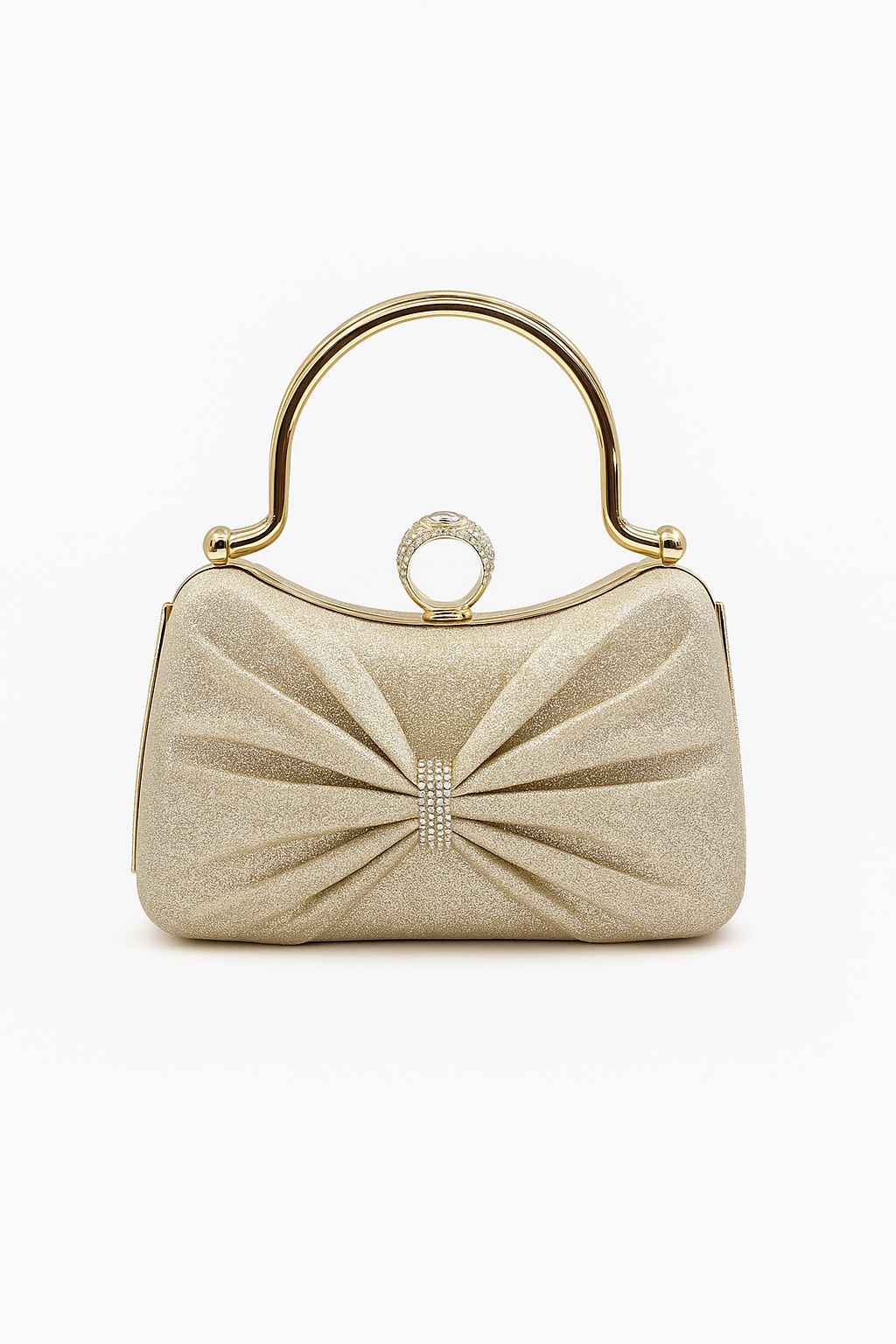 Michelle Moon - Sac minaudière paillette et strass - Doré