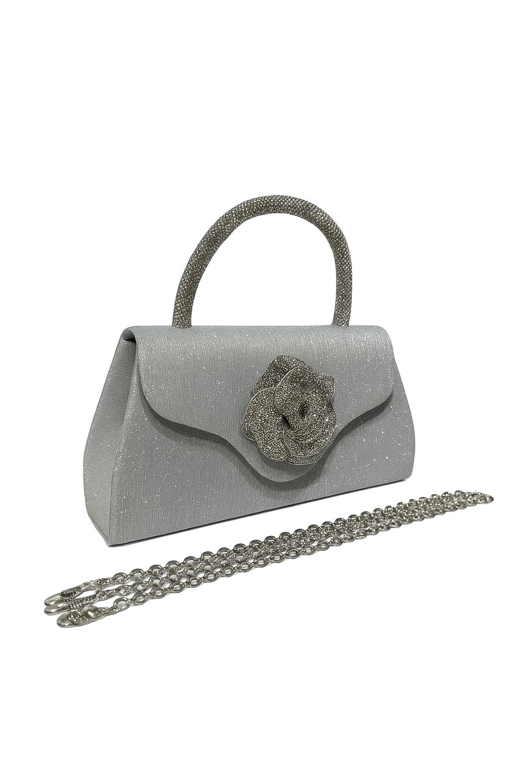 Michelle Moon - Sac de soirée avec fleur en strass