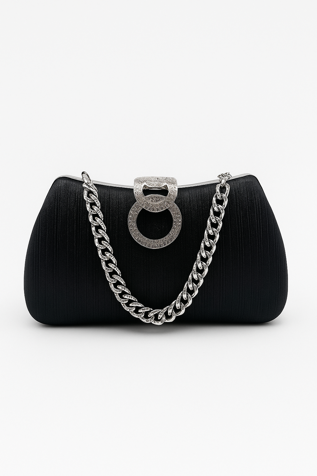 Jessica Timeless Classic - Minaudière noire et argentée