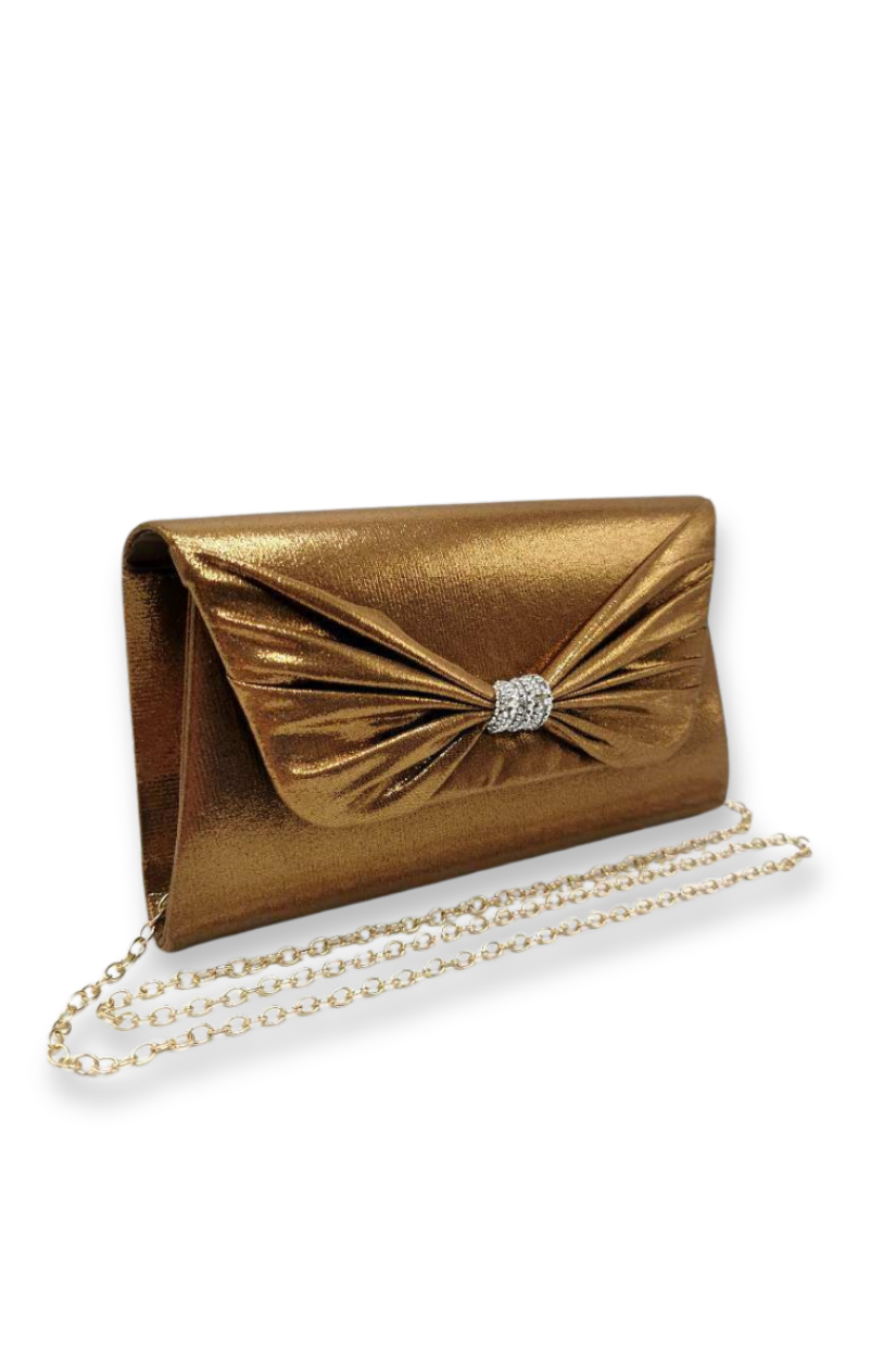 Michelle Moon - Clutch con lazo - Dorado