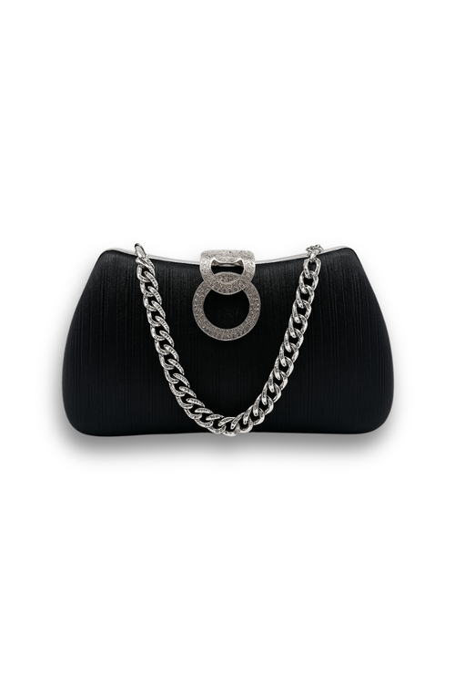Jessica Timeless Classic - Minaudière noire et argentée