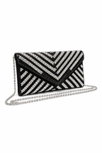 Michelle Moon - Cartera de mano con strass