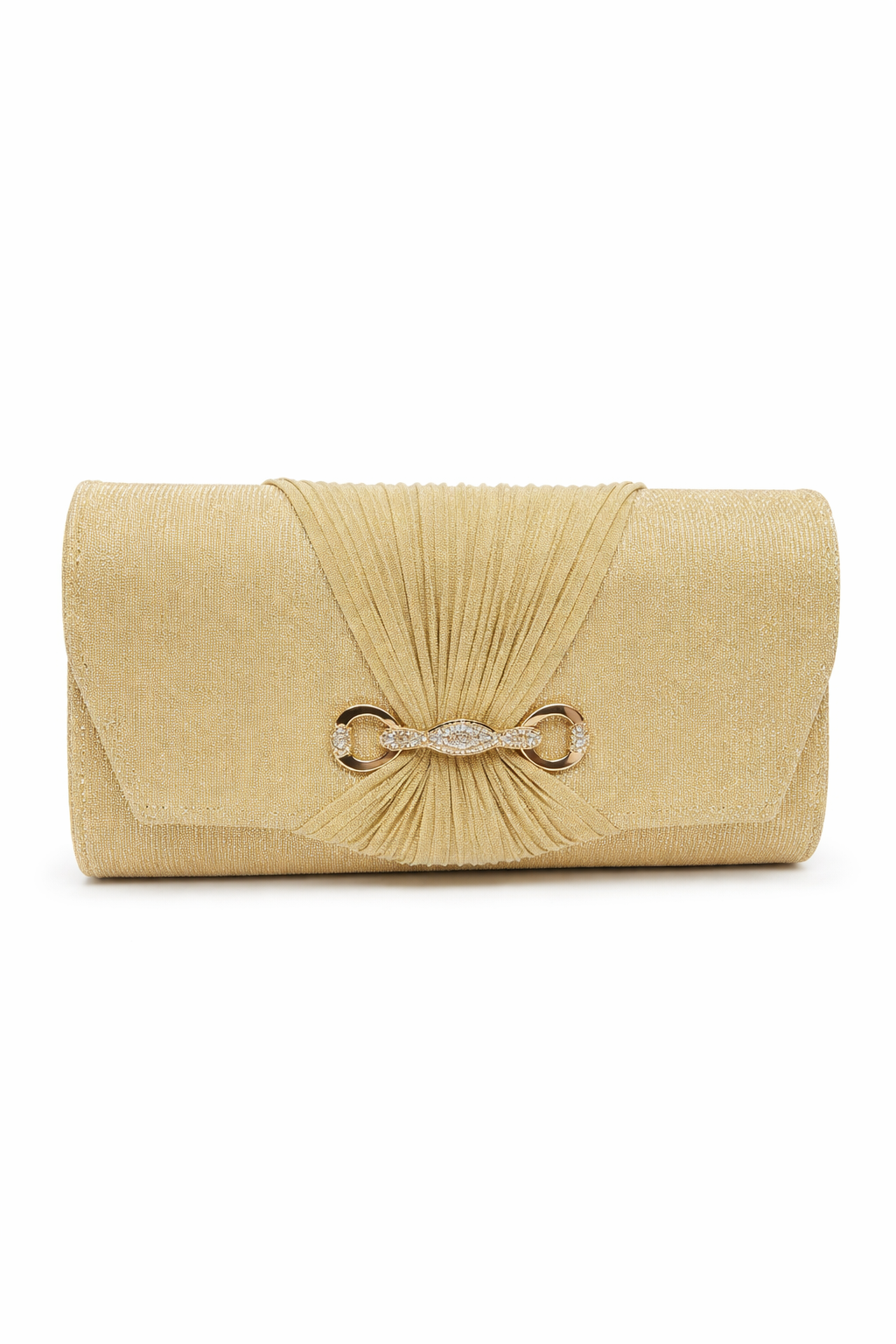 Michelle Moon - Gold Glitter Flap Clutch