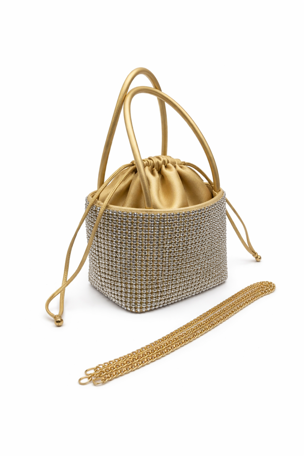 Michelle Moon - pretty rhinestone bucket bag