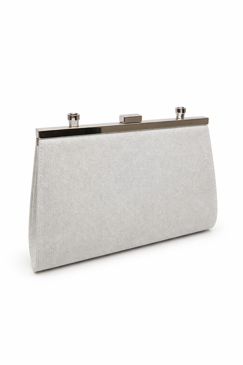 Jessica - Pochette de soirée couleur argentée