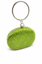 Jessica - Joli minaudière avec anneau vert