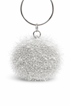 Michelle Moon - Round Feather-Effect Minaudière Bag