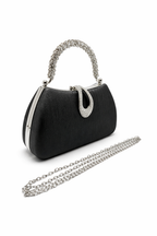 Jessica - Black rhinestone bag