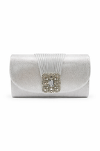Michelle Moon - Flap Clutch - Silver