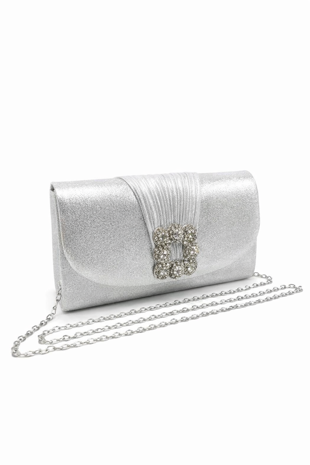 Michelle Moon - Flap Clutch - Silver