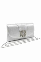Michelle Moon - Flap Clutch - Silver