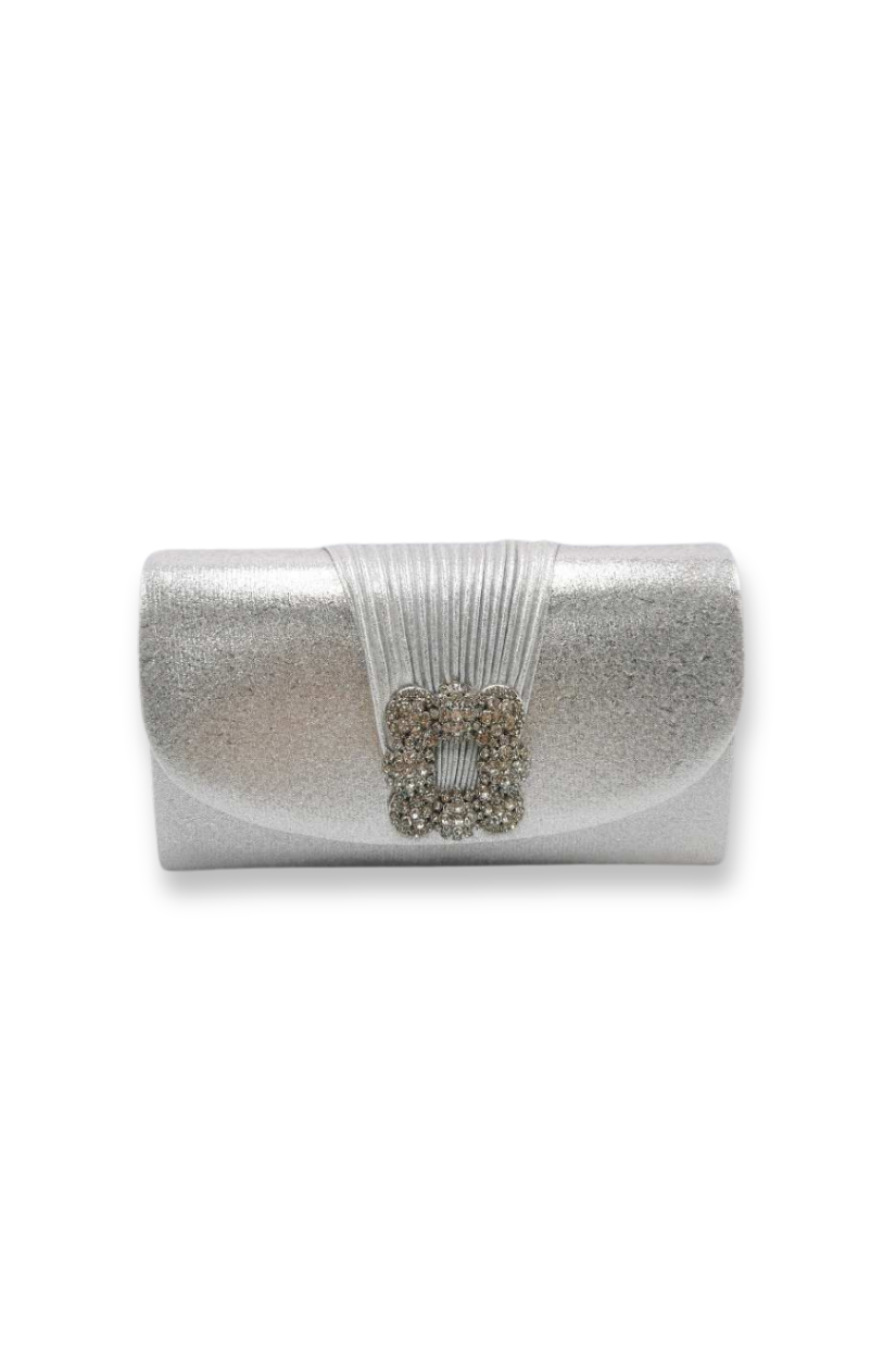 Michelle Moon - Clutch con solapa - Plateado