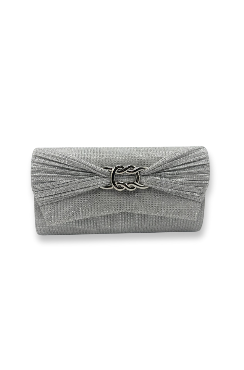 Michelle Moon - Clutch con solapa - Plateado