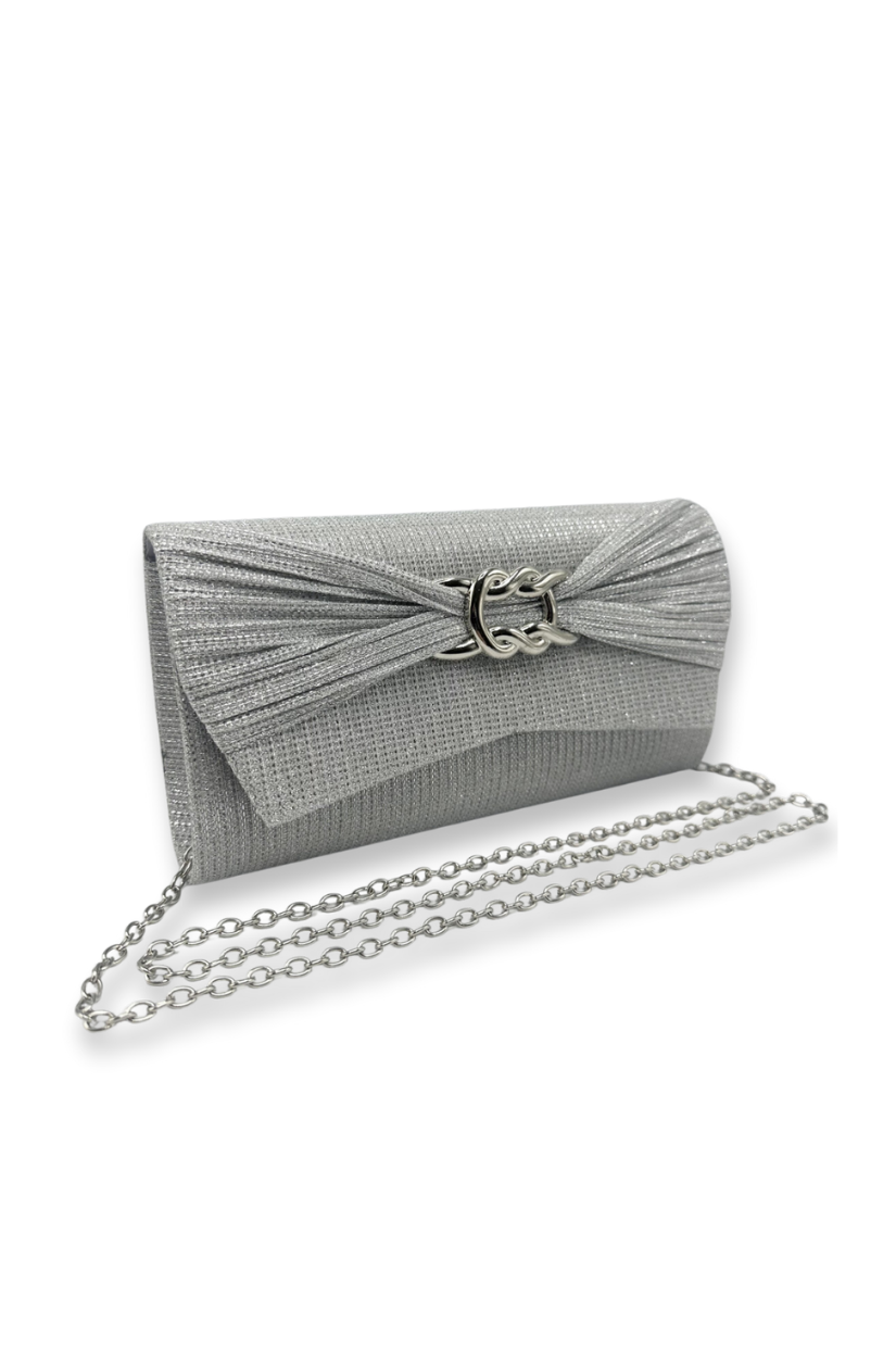Michelle Moon - Clutch con solapa - Plateado