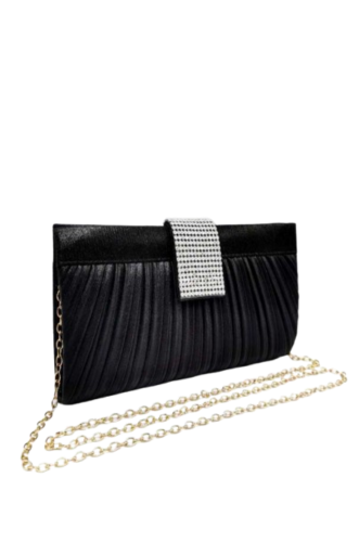 Jessica - Clutch negro y con pedrería